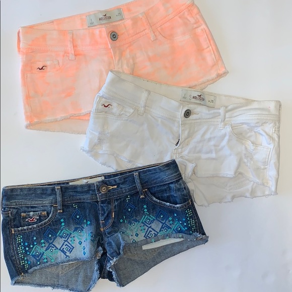 Hollister shorts lot bundle size 1 waist 25 SUMMER - Picture 1 of 8